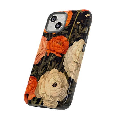 Floral Phone Case with Tough Protection, Blooming Ranunculus Design, Durable Cover, Gift for Flower Lovers, Eco-Friendly Phone Accessory