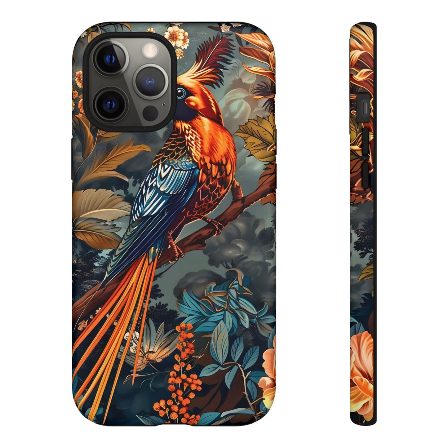 Vibrant Phone Case with Exotic Bird Design, Floral Phone Cover, Tough Case for Nature Lovers, Unique Gift Idea, Phone Accessory, [...]