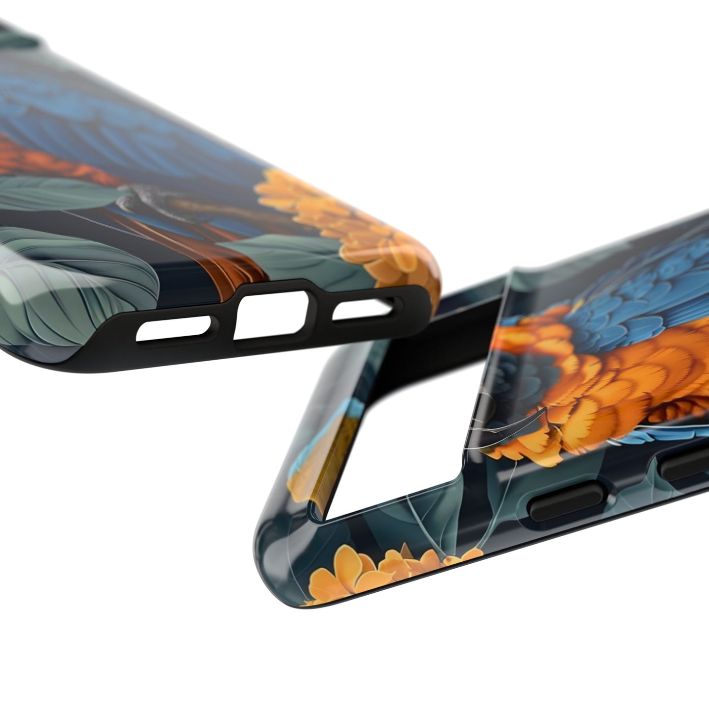 Tropical Parrot Phone Case - Tough Cases, Colorful Phone Cover, Nature Lover Gift, Floral Design, Bird Lover Accessory