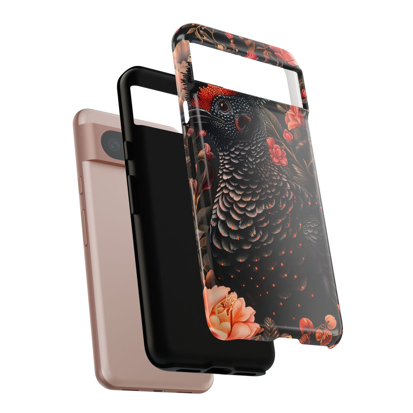 Tough Cases: Floral Design Phone Case, Stylish Protection for Your Phone, Unique Gift for Bird Lovers, Vibrant Floral Art, [...]