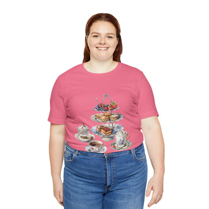 Unisex Jersey Short Sleeve Tee - Savoring Britain - A Journey Through British Cuisine