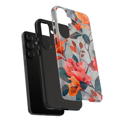 Floral Phone Case, Tough Cases, Flower Power, Gift for Her, Decorative Phone Cover, Trendy Accessories, Everyday Style