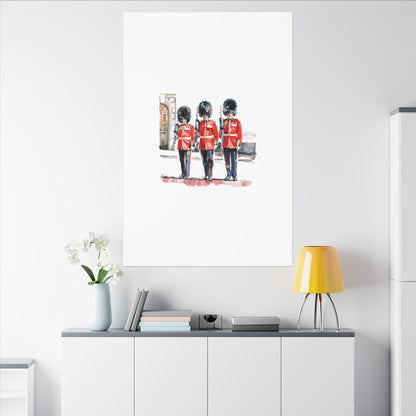 Royal Guards Canvas Print, British Wall Art, Home Decor, Unique Gift, London Culture