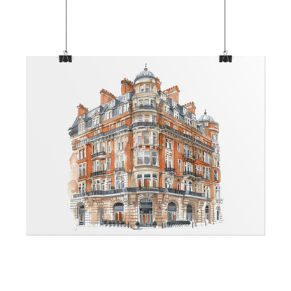 Elegant Architectural Rolled Posters, Art Prints for Home Decor, Gift for Housewarming, Wall Art for Living Room, Unique Art Decor