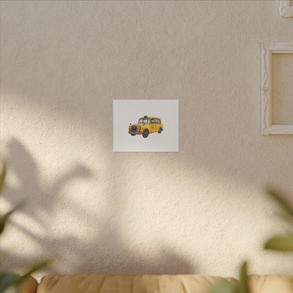 Vintage Taxi Matte Canvas, Stretched, 0.75" (Multi-Size)
