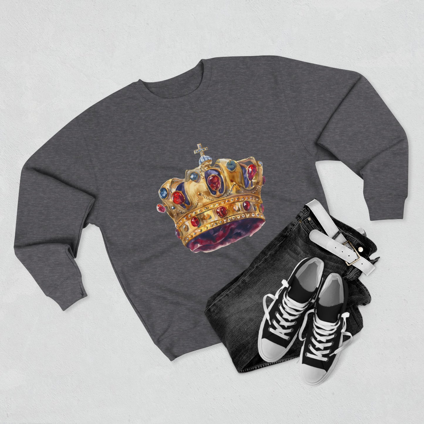 Unisex Crewneck Sweatshirt - Classy British Royal Crown