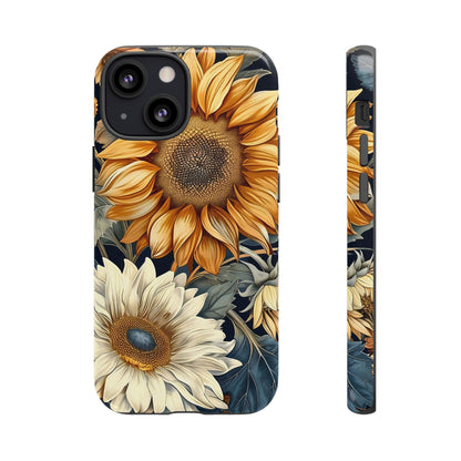 Floral Phone Case for Tough Cases, Sunflower Design, Nature Lover Gift, Birthday Present, Eco-Friendly Accessories, Summer Vibes