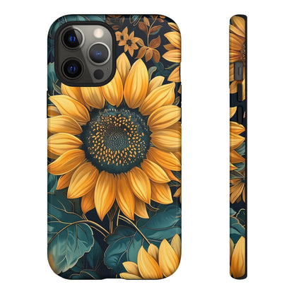 Sunflower Phone Case - Bright Floral Design, Stylish Tough Cover for Sunflower Lovers, Gift for Plant Enthusiasts, Mom Gift, Nature Lovers
