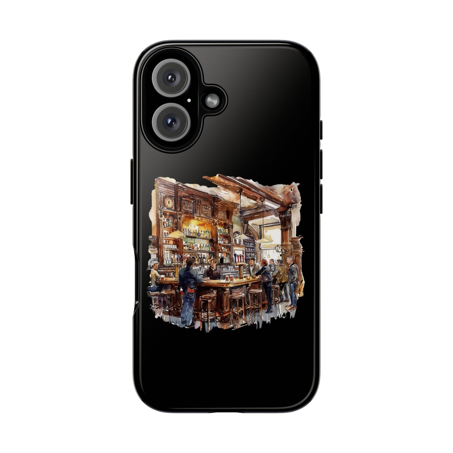 Artistic Phone Case - Cozy Pub Vibe, Trendy Smartphone Accessory, Gift for Friends, Modern Design, Durable Protection