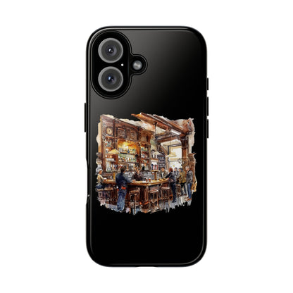 Artistic Phone Case - Cozy Pub Vibe, Trendy Smartphone Accessory, Gift for Friends, Modern Design, Durable Protection