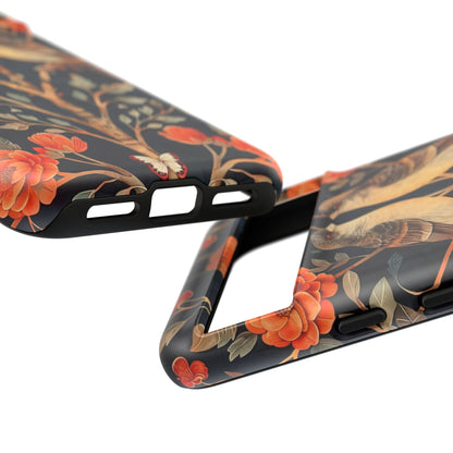 Floral Phone Case – Tough Cases with Bird Design, Unique Gift for Nature Lovers, Stylish Tech Accessory, Phone Cover, Artistic Case