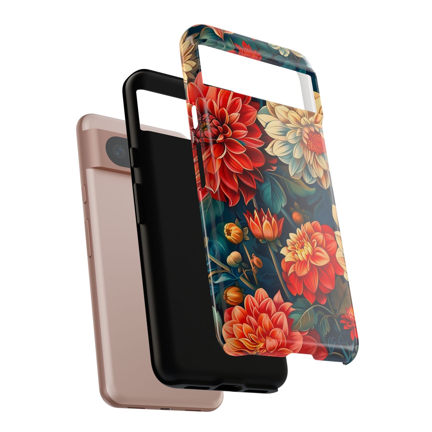 Floral Phone Case - Vibrant Tough Cases, Stylish Floral Cell Phone Cover, Gift for Her, Trendy Phone Accessory, Flower Design