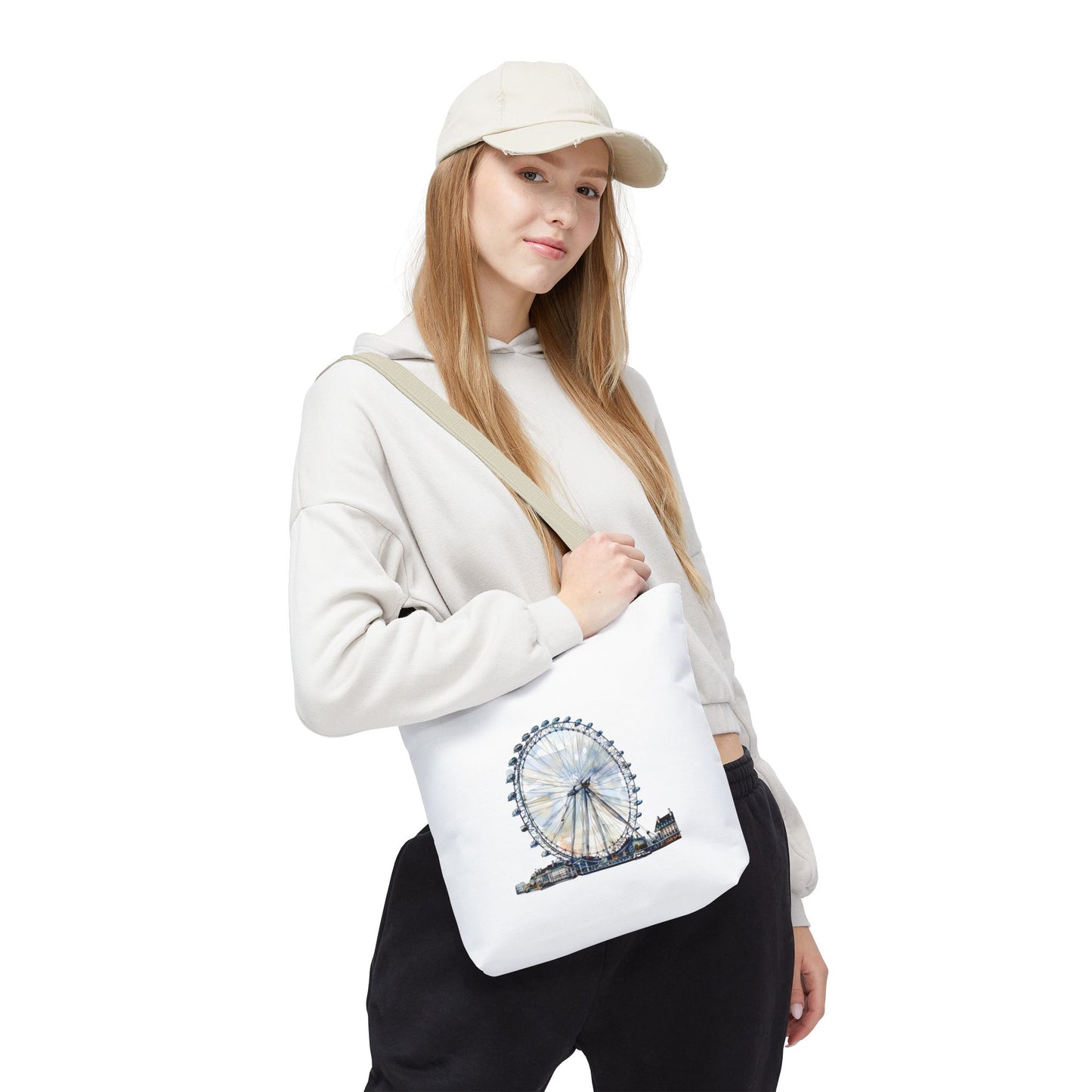 Stylish London Eye Tote Bag - Perfect for Shopping, Travel, or Gifts, Eco-Friendly Shopping Bag, Canvas Carryall, Unique Souvenir