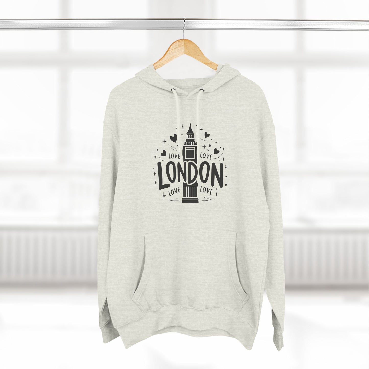 Love London Vibes Cool Three-Panel Fleece Hoodie
