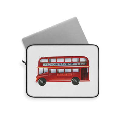 London Bus Laptop Sleeve – Stylish Tech Accessory, Gift for Travelers, Unique Laptop Case, London-themed, Secure Protective Cover