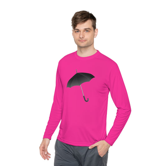 Unisex Lightweight Long Sleeve Tee - Regal Royal Umbrella - Elegant and Majestic Design