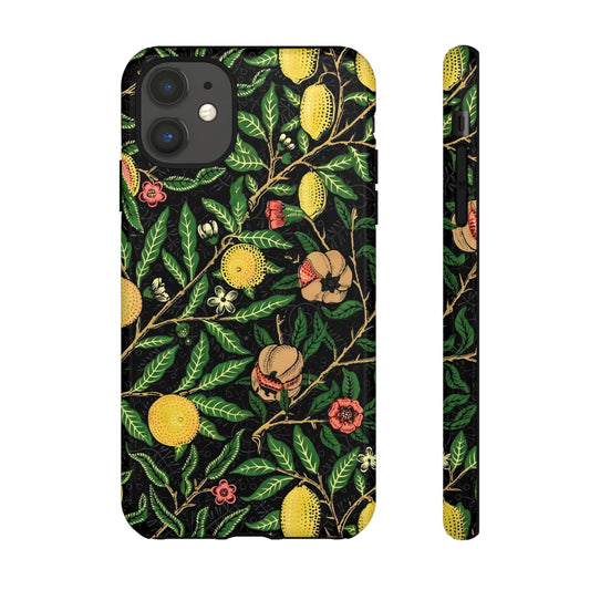 Tough Cases Phone Case, Floral Phone Cover, Tough Phone Protection, Gift for Plant Lovers, Black Background, Eco-Friendly Design