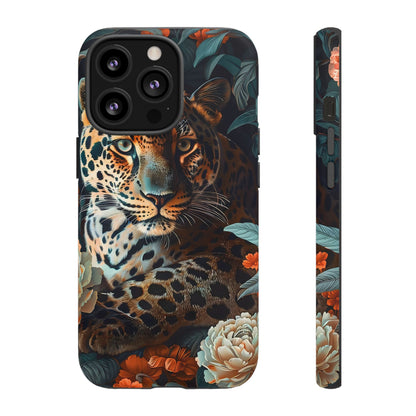 Wildlife Phone Case with Leopard Design | Tough Cases, Animal Prints, Floral Phone Cover, Gift for Nature Lovers, Unique Phone Accessories