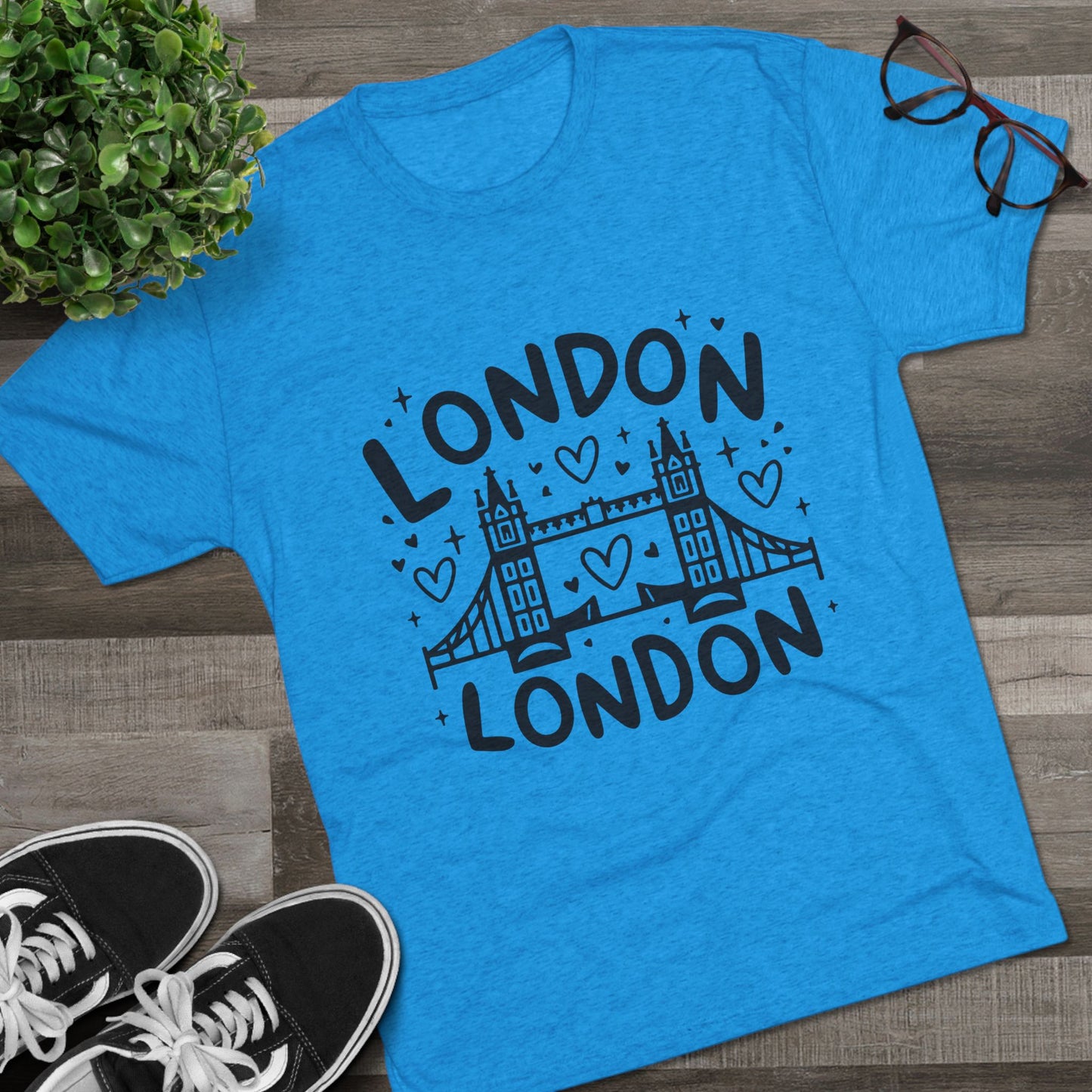 London Vibes Stylish Unisex Tri-Blend Crew Tee