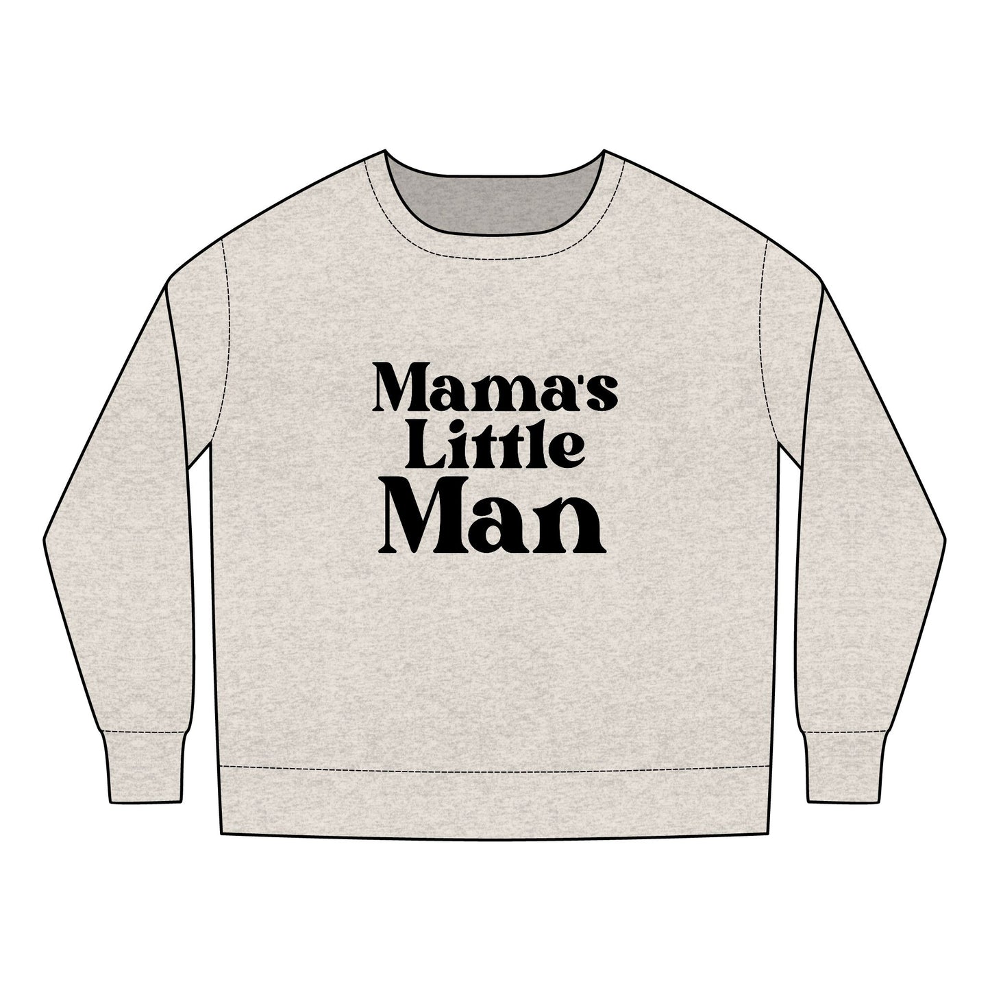 Toddler Sweatshirt - Mama's Little Man SVG PNG Design - Adorable & Cozy Kids' Apparel