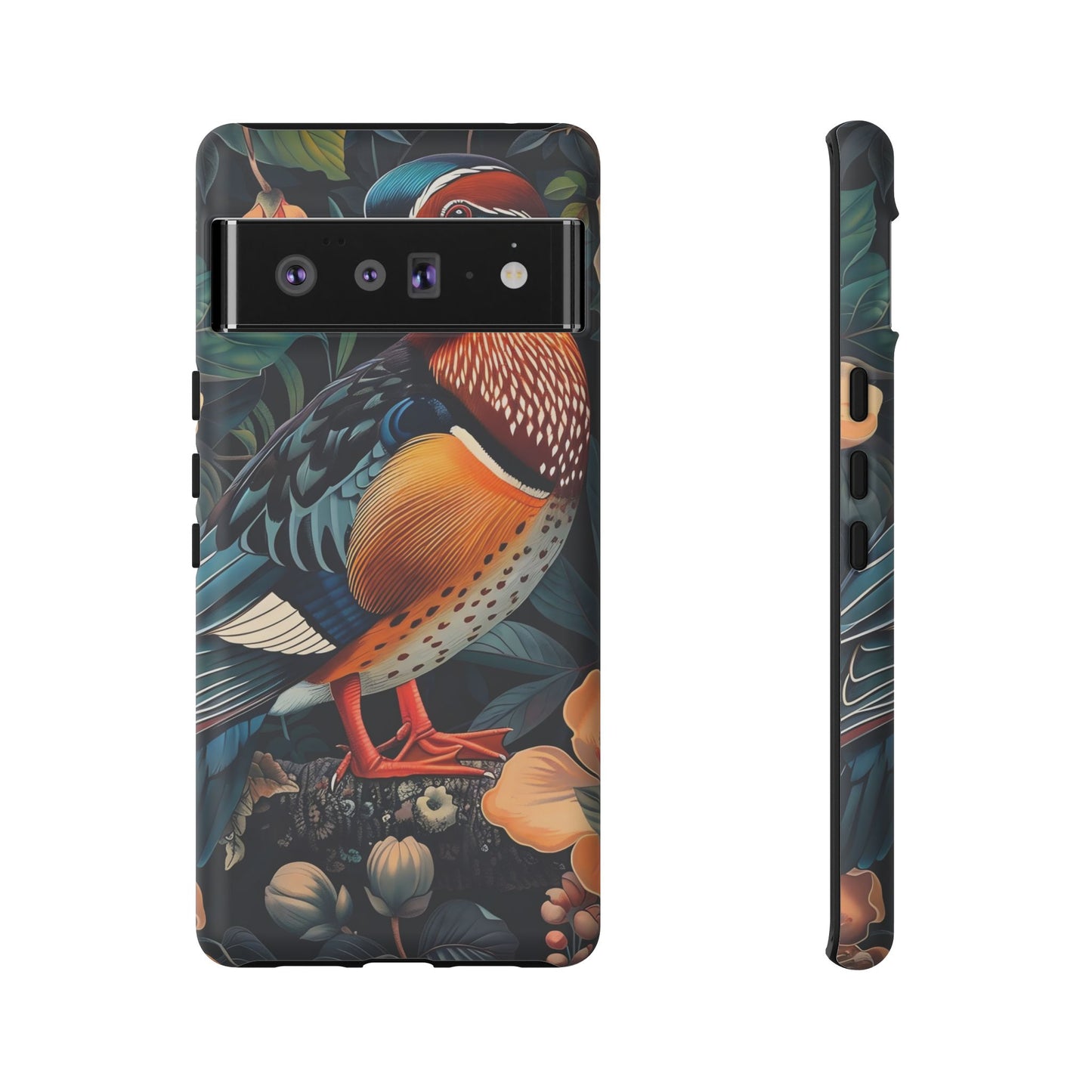 Vibrant Phone Case with Artistic Bird Design, Nature Lover Gift, Wildlife Enthusiast Accessory, Floral Tech Case, Unique Mobile Cover