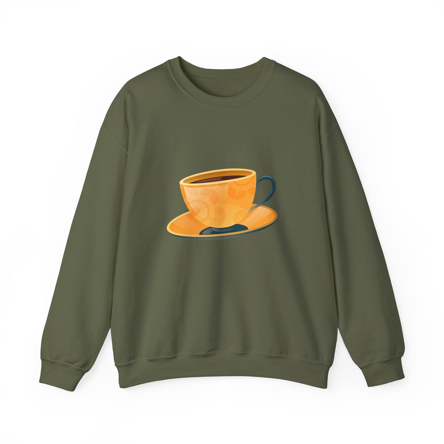 Unisex Heavy Blend™ Crewneck Sweatshirt Lightweight - Elegant British Tea Cup Classic Tea Time Style
