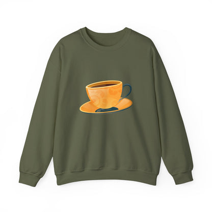 Unisex Heavy Blend™ Crewneck Sweatshirt Lightweight - Elegant British Tea Cup Classic Tea Time Style