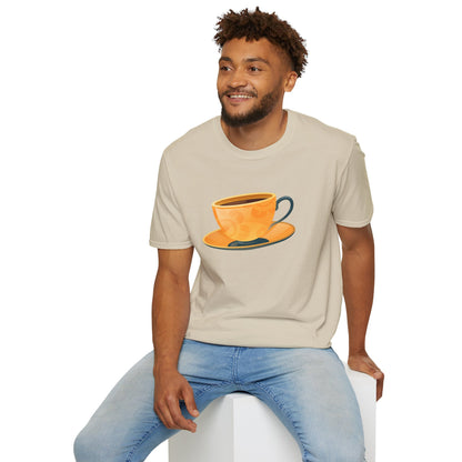 Elegant British Tea Cup - Classic Tea Time Fashionable Unisex Softstyle T-Shirt