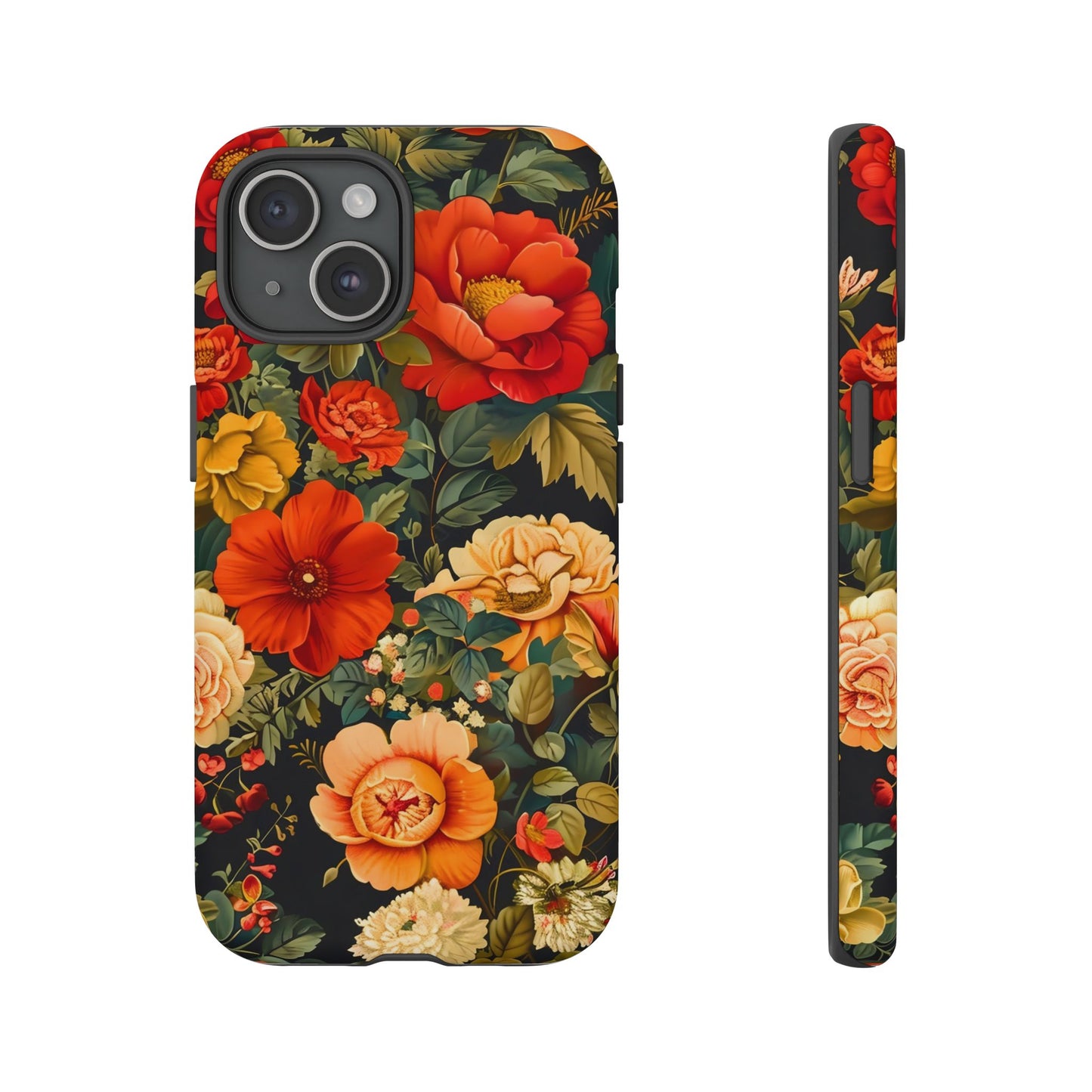 Floral Phone Case, Tough Cases, Decorative Tech Accessories, Gift for Her, Nature Lover Gift, Boho Style Case, Spring Floral Cover