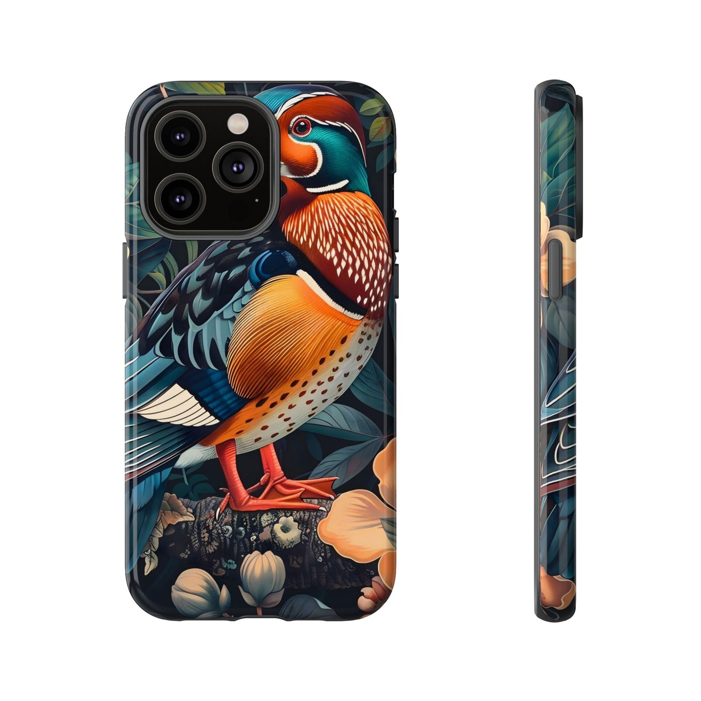 Vibrant Phone Case with Artistic Bird Design, Nature Lover Gift, Wildlife Enthusiast Accessory, Floral Tech Case, Unique Mobile Cover