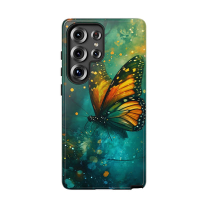 Colorful Butterfly Phone Case, Tough Cases for iPhone and Samsung, Cute Tech Accessories, Nature Lovers Gift, Vibrant Floral Design