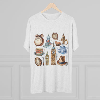 Vintage England Elegant Unisex Tri-Blend Crew Tee