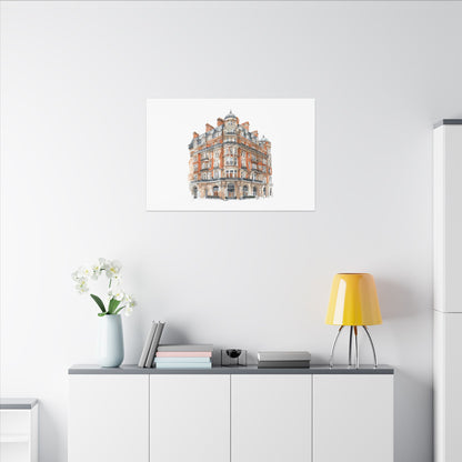 Artistic Matte Canvas Print of Historic Building, Wall Art Decor, Home Interior, Unique Gift, Fine Art, Architecture Lover, Urban Design