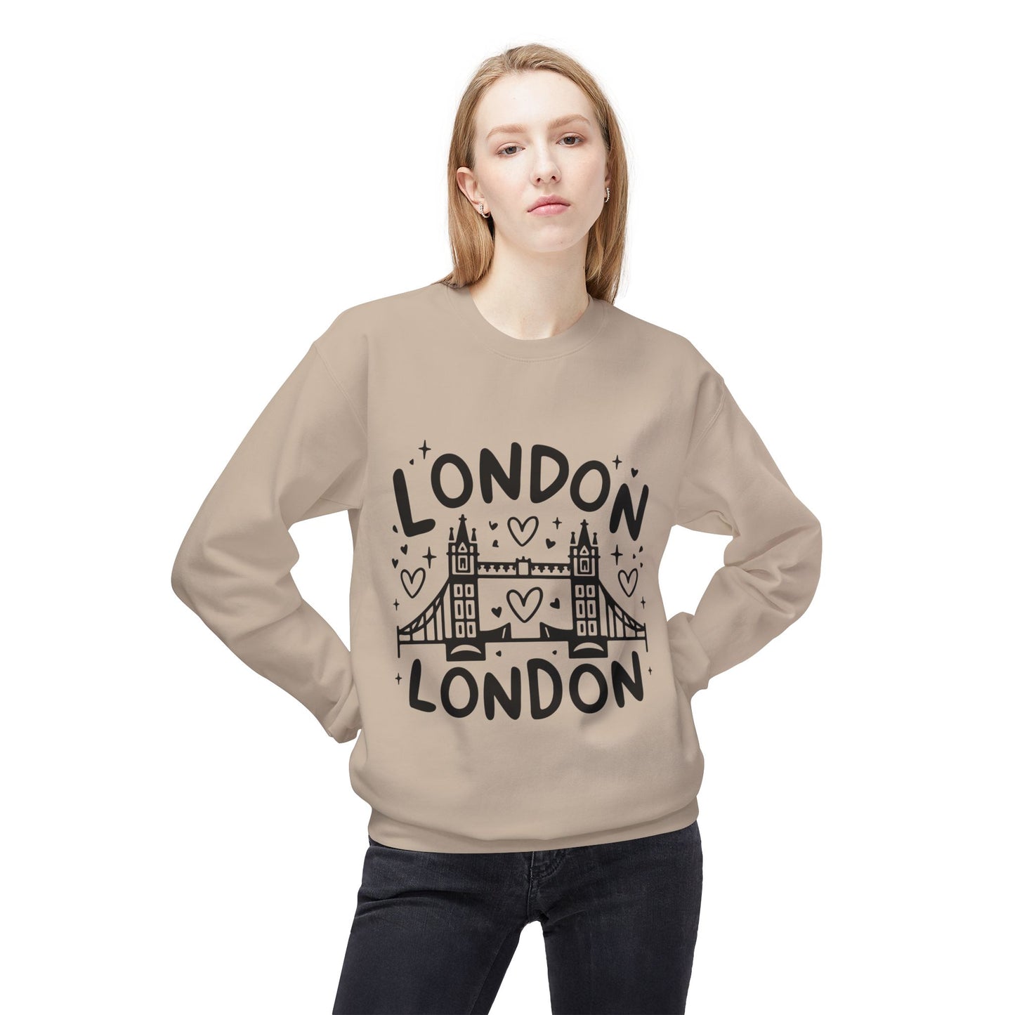 Unisex Midweight Softstyle Fleece Crewneck Sweatshirt - Cozy London