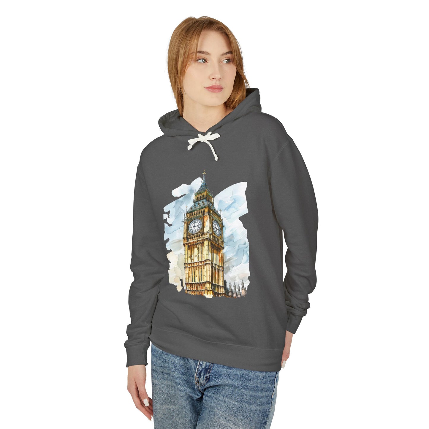 Unisex Lightweight Hooded Sweatshirt - Timeless Icon - The UK’s Famous Clock Tower