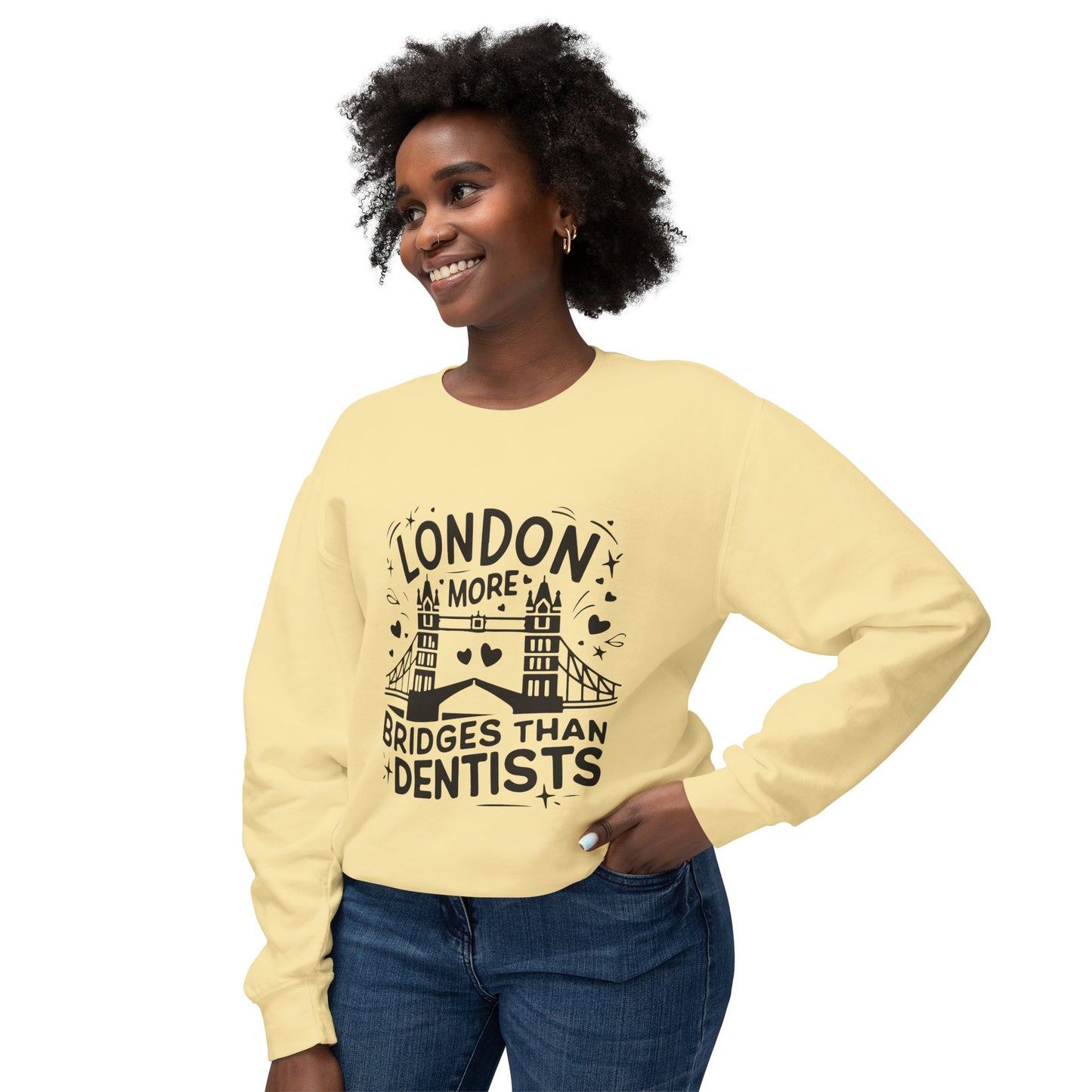 Unisex Lightweight Crewneck Sweatshirt - London is having more Bridges