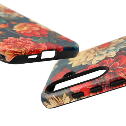 Floral Phone Case - Vibrant Tough Cases, Stylish Floral Cell Phone Cover, Gift for Her, Trendy Phone Accessory, Flower Design