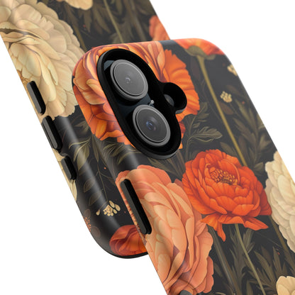 Floral Phone Case with Tough Protection, Blooming Ranunculus Design, Durable Cover, Gift for Flower Lovers, Eco-Friendly Phone Accessory