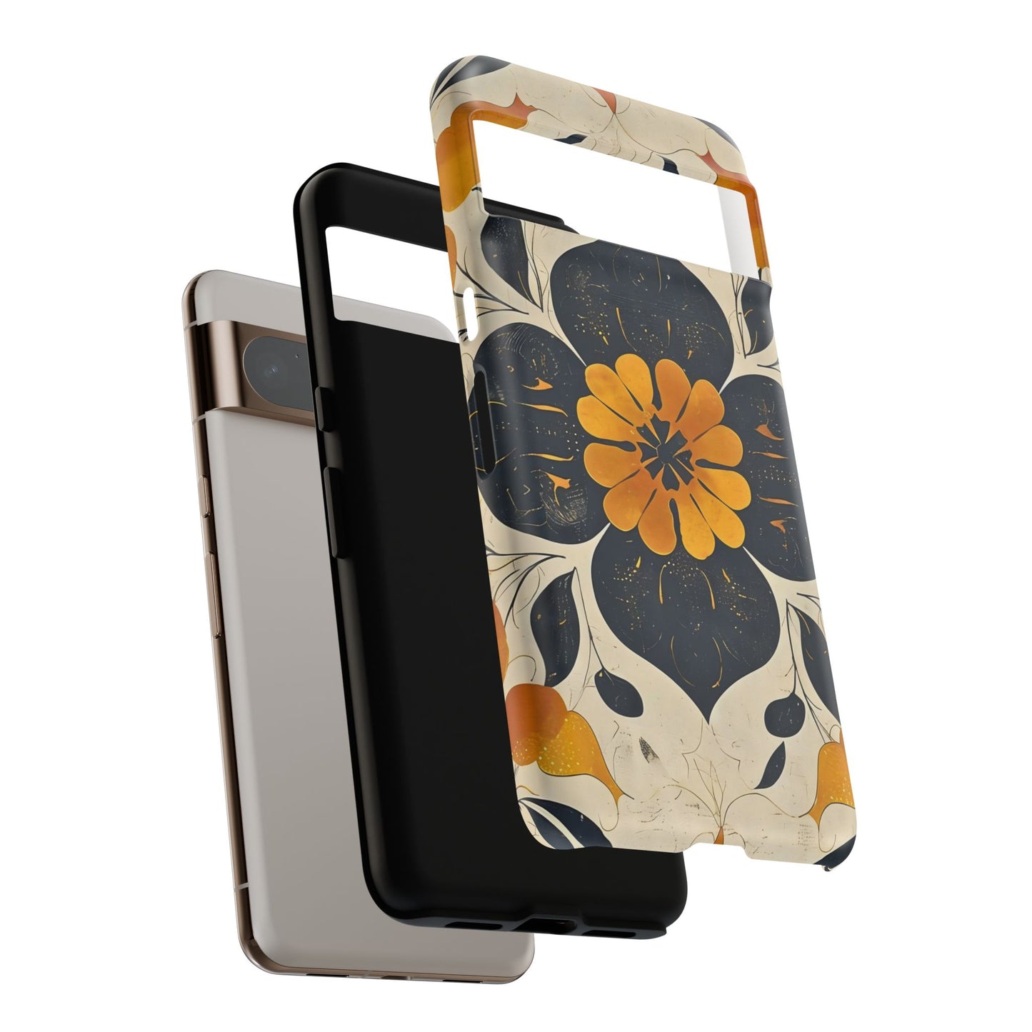 Floral Phone Case - Tough Cases, Botanical iPhone Cover, Vintage Flower Design, Durable Smartphone Protection, Unique Gift Idea