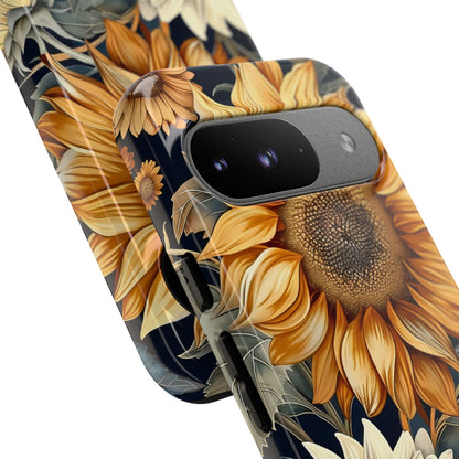 Sunflower Phone Case, Floral Tough Phone Cover, Gift for Nature Lovers, Phone Accessories, Sunflower Gifts