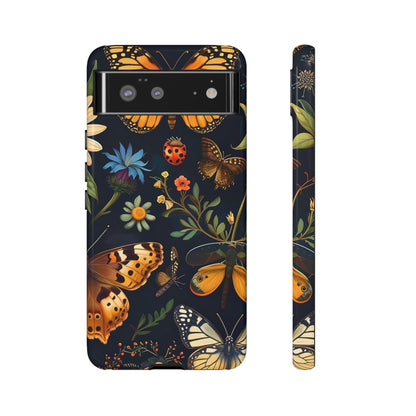 Nature-Inspired Phone Case | Floral Butterfly Design, Tough Phone Cover, Gift for Nature Lovers, Cute Butterfly Case, Home Decor