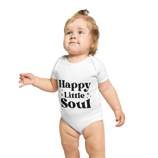 Happy Little Soul Short Sleeve Baby Bodysuit - Cute Infant Gift