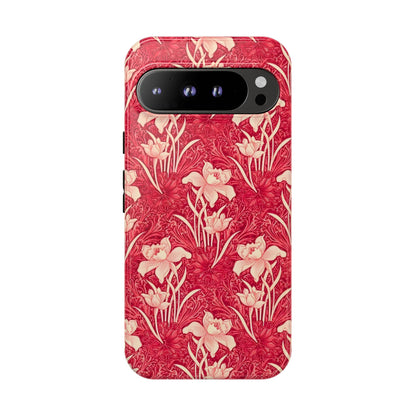 Floral Tough Phone Case - Durable, Stylish Accessory, Perfect Gift for Her, Floral Pattern, Customizable, Ideal for Daily Use