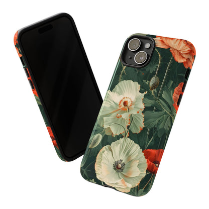 Floral Phone Case - Tough Cases, Botanical Design, Gift for Friends, Trendy Mobile Cover, Personalized Phone Accessory