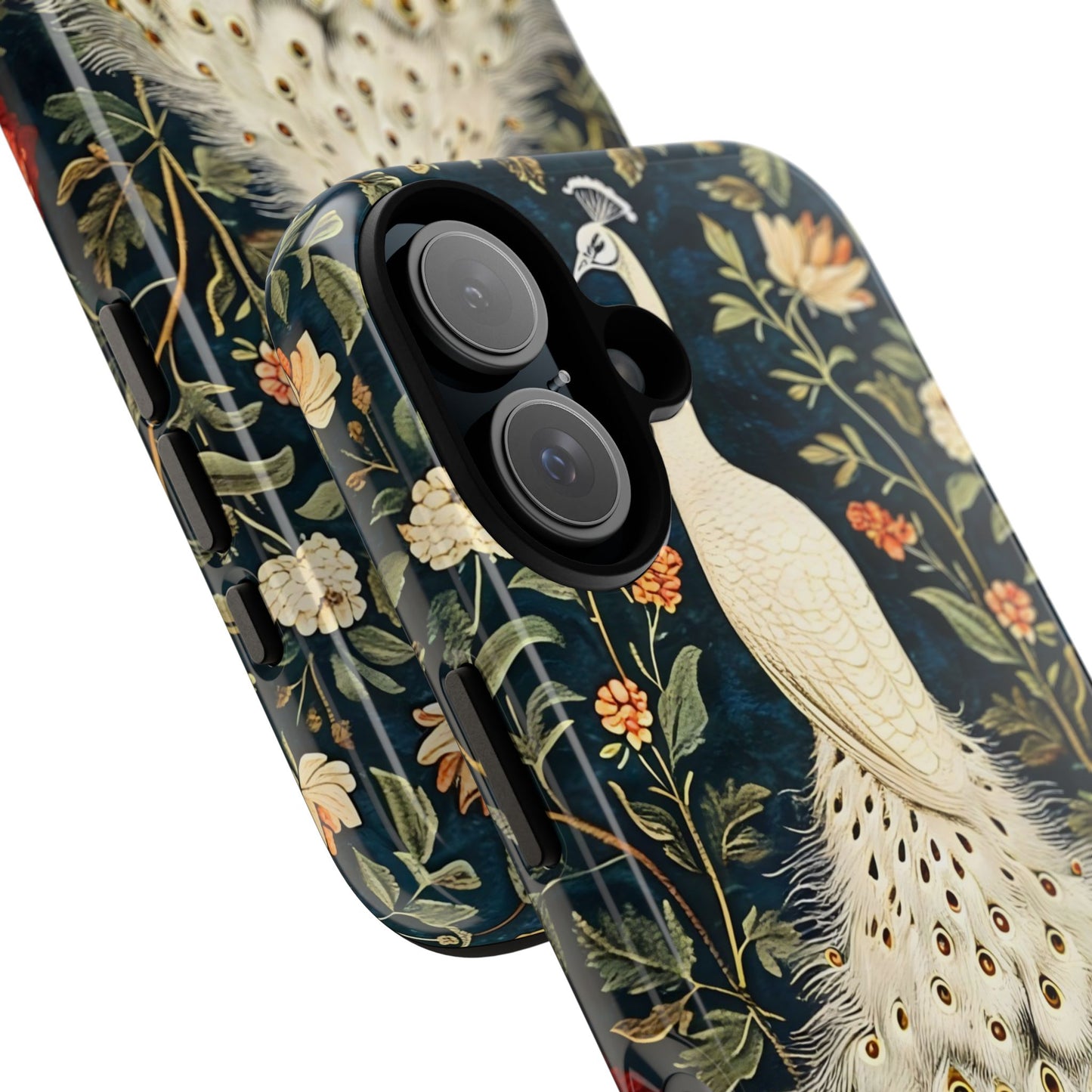 Elegant Peacock Phone Case, Floral Phone Cover, Tough Cases, Stylish Tech Gift, Nature Lover Accessory, Birthday Gift