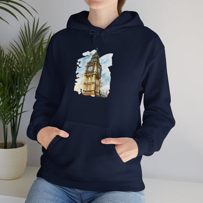 Unisex Heavy Blend™ Hooded Sweatshirt - Timeless Icon - The UK’s Famous Clock Tower