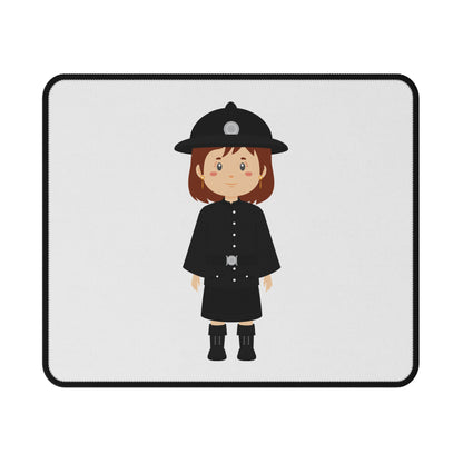 Non-Slip Gaming Mouse Pad - Fun Animated Police Officer Design, Gamer Gift, Desk Accessory, Office Decor, Unique Home Office