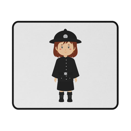Non-Slip Gaming Mouse Pad - Fun Animated Police Officer Design, Gamer Gift, Desk Accessory, Office Decor, Unique Home Office