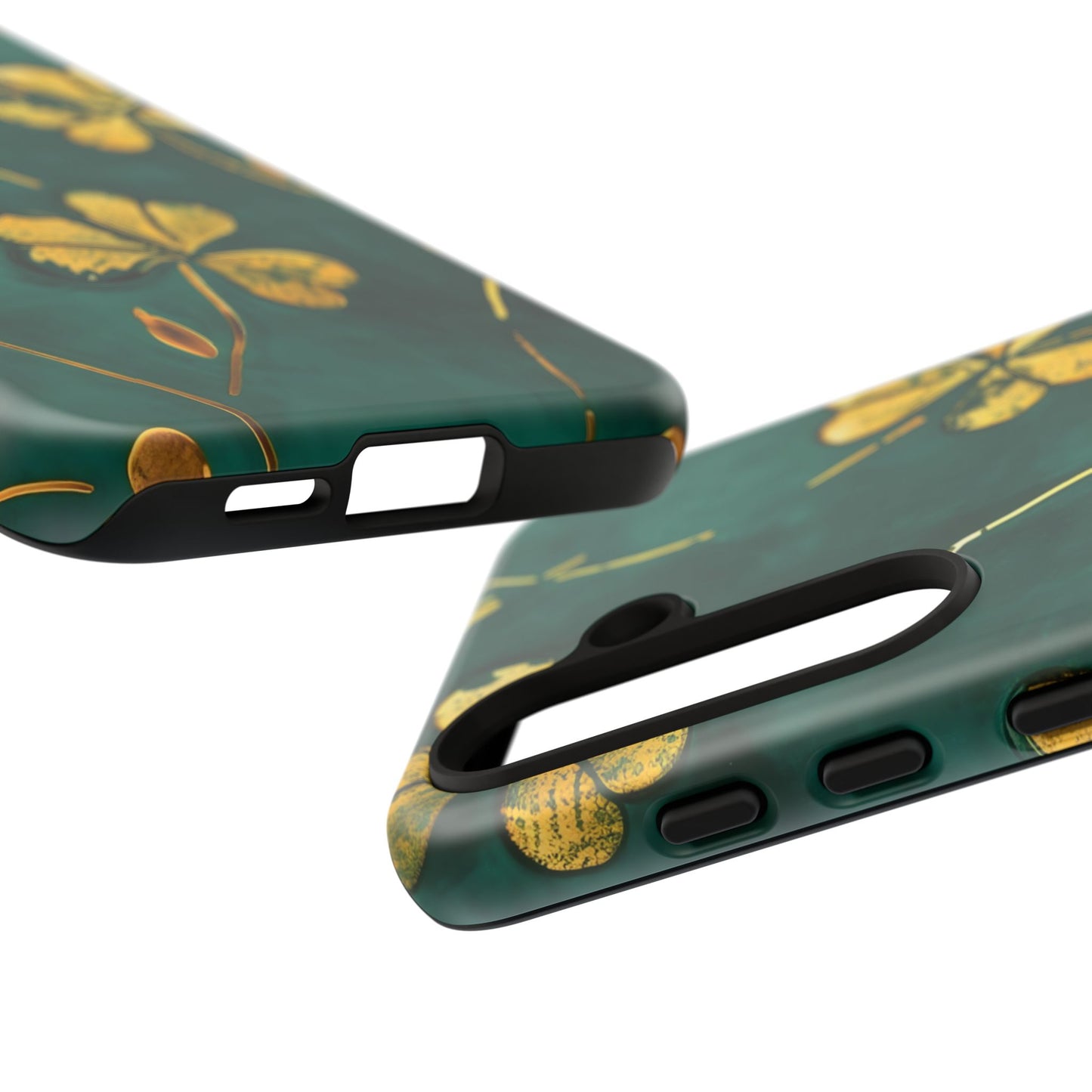 Floral Phone Case with Gold Accents, Tough Phone Cover, Stylish Phone Protector, Unique Gift for Her, Nature Lover Accessory
