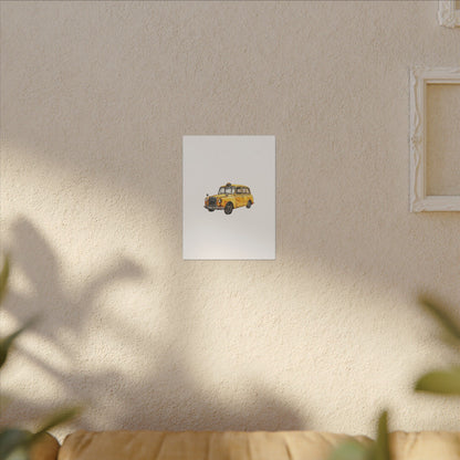 Vintage Taxi Matte Canvas, Stretched, 0.75" (Multi-Size)
